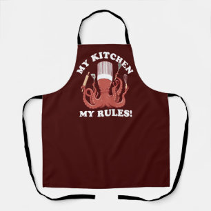 My Kitchen My Rules   Octopus Chef Apron