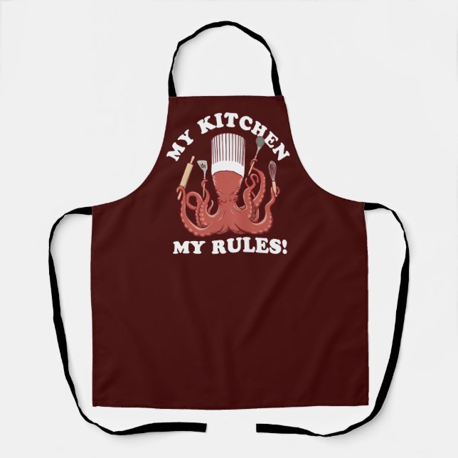 My Kitchen My Rules | Octopus Chef Apron (Front)