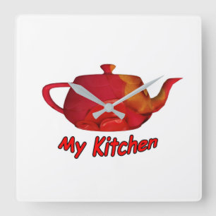 My Kitchen Square Wall Clock