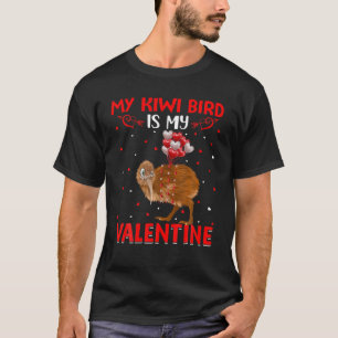 My Kiwi Bird Is My Valentine Funny Heart Love Kiwi T-Shirt