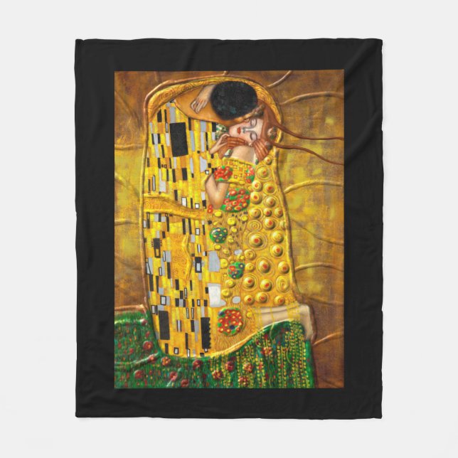 My Klimt Serie:The Kiss Fleece Blanket (Front)