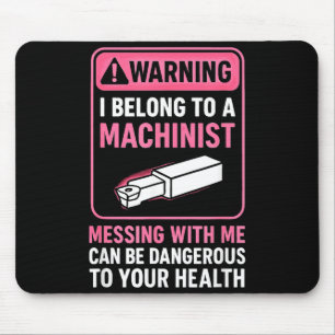 My Knight In Machinist Wife Girlfriend Funny Anniv Mouse Pad