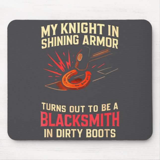 My Knight In Shining Funny Blacksmith Wife Women F Mouse Pad (Front)