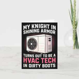 My Knight In Shining Funny Hvac Tech Wife Women Gi Card