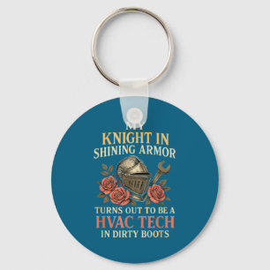 My Knight In Shining Funny Hvac Tech Wife Women Gi Key Ring