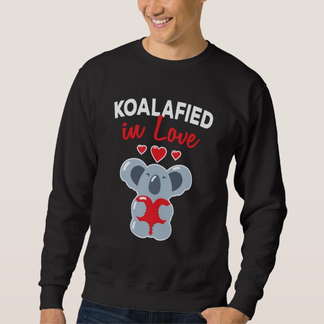 My Koala Bear Is My Valentine Cupid Heart Valentin Sweatshirt (Front)