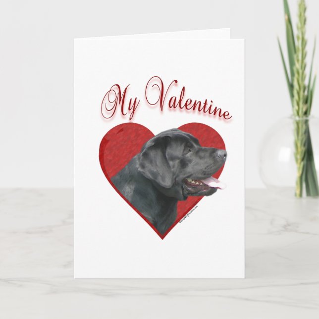 My Labrador Retriever Valentine Holiday Card (Front)