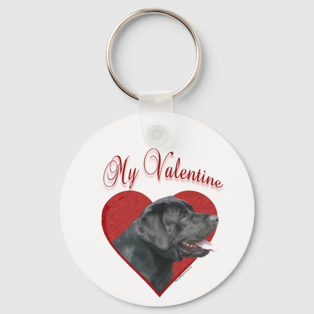 My Labrador Retriever Valentine Key Ring (Front)
