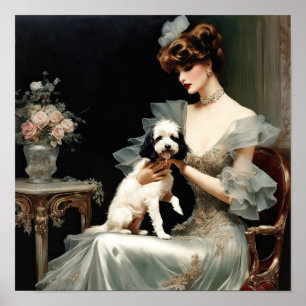 My Lady And Her Puppy Poster