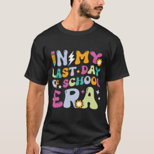 My Last Day Of School Era Kids Groovy Teachers Boy T-Shirt