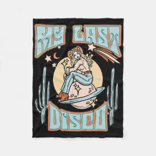 My Last Disco Let's Go Girls Bride Bridesmaids Bac Fleece Blanket