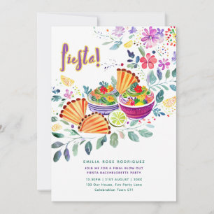 My Last Fiesta Bachelorette Party Food Theme Invitation