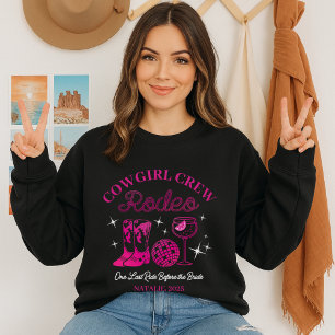 My Last Rodeo Personalised Pink Bachelorette Party Sweatshirt