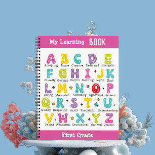 My Learning Book custom name colourful letters