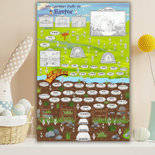 My Lenten Path to Easter Color Your Own Kids Poster