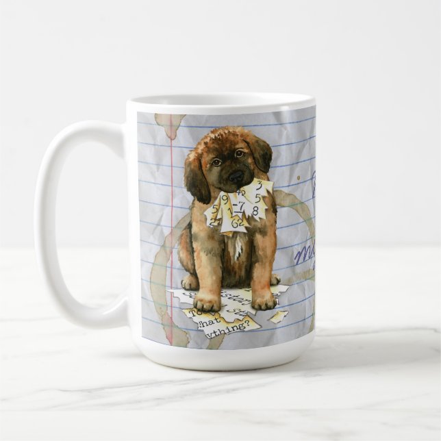 My Leonberger Ate My Lesson Plan Coffee Mug (Left)