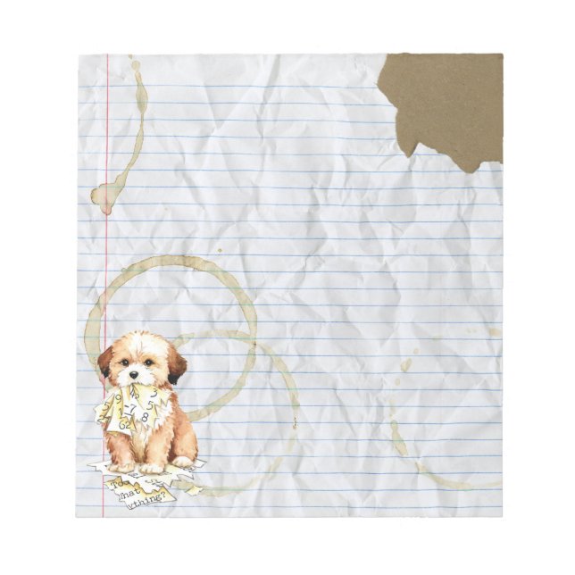 My Lhasa Apso Ate My Lesson Plan Notepad (Front)