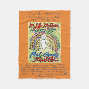 My Life Choice Cancer Angel Soft Fleece Blankets