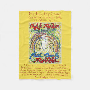 My Life Choice Cancer Angel Soft Fleece Blankets