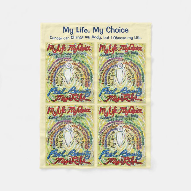 My Life Choice Cancer Angel Soft Fleece Blankets (Front)