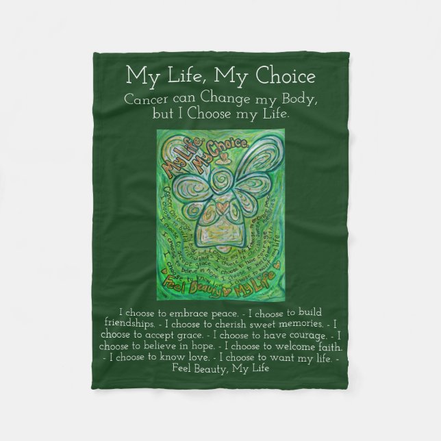My Life Choice Cancer Poem Soft Fleece Blanket (Front)