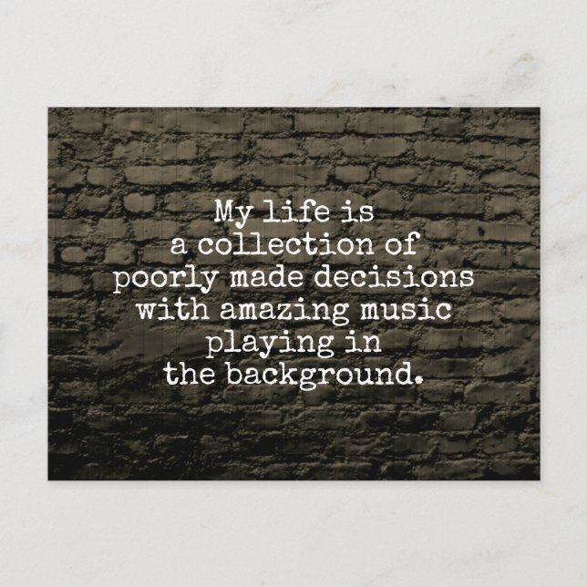 My life is a collection postcard (Front)