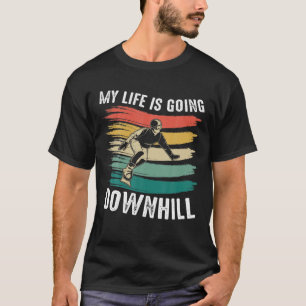 My Life Is Going Downhill Funny Snowboard Snowboar T-Shirt