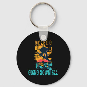 My Life Is Going Downhill Grunge Winter Snowboardi Key Ring