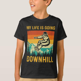 My Life Is Going Downhill - Snowboarder Snowboardi T-Shirt