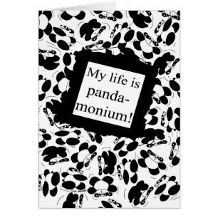 My life is panda-monium - Black & White