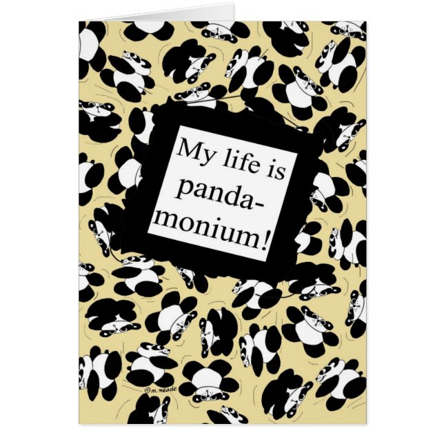 My life is panda-monium - Yellow (Front)