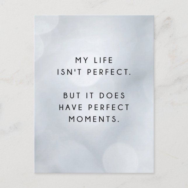 My Life Isn't Perfect Inspirational Postcard (Front)