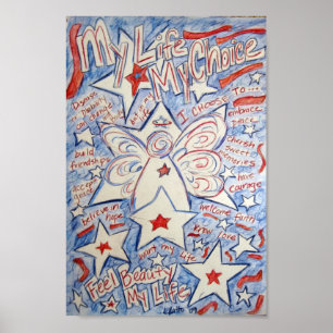 My Life My Choice Angel Art Painting Poster Print