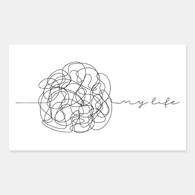 My Life Rectangular Sticker (Front)