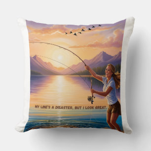 My Line’s a Disaster, But I Look Great – Fishing Cushion