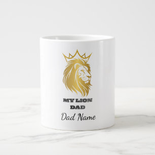 My Lion Dad – Golden Lion Father gift for Dad Large Coffee Mug