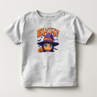 My Little Boo Cute Halloween Ghost in Witch Hat Toddler T-Shirt