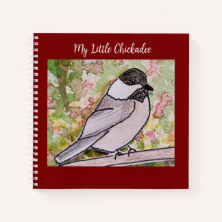  My Little Chickadee Deep Red Notebook