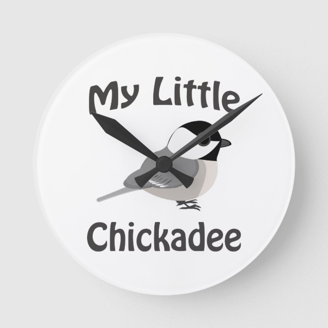 My Little Chickadee Round Clock (Front)