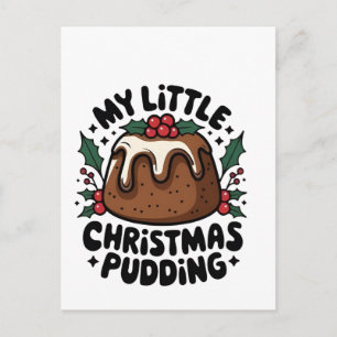 My Little Christmas Pudding Christmas Pregnancy Holiday Postcard