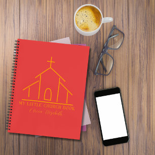 My little church book Coral Red personalised 