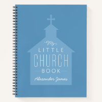 My little church book cute blue kid notebook