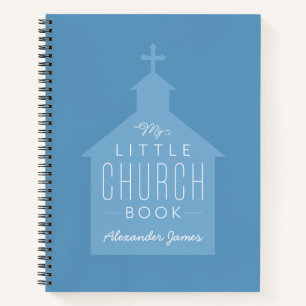 My little church book cute blue kid notebook