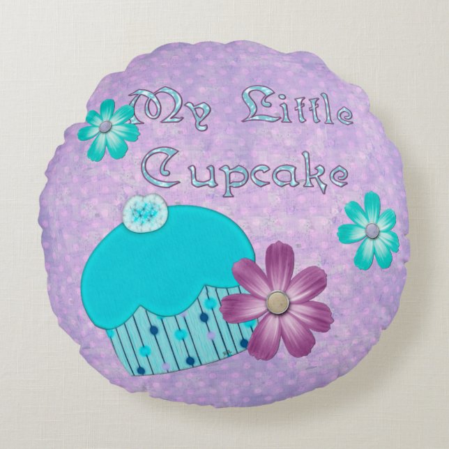 My Little Cupcake GIRLS Round Cushion (Front)