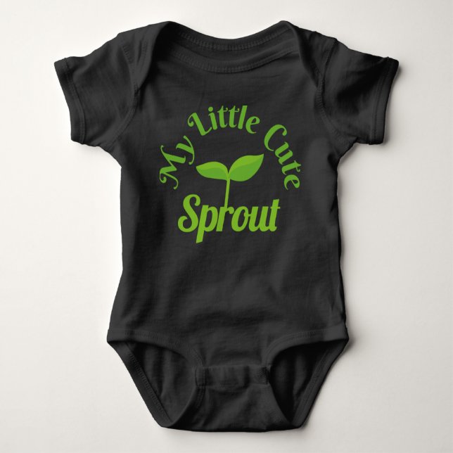 my little cute sprout baby bodysuit (Front)