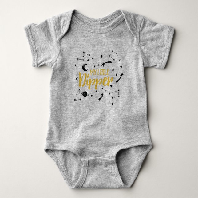 My Little Dipper Baby One Piece Star T-Shirt Baby Bodysuit (Front)