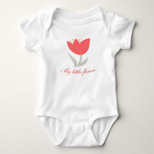 My little flower tulip baby bodysuit