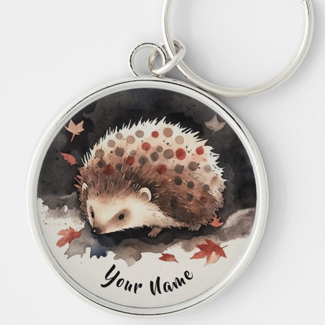 My little hedgehog friend "Dwarden" Key Ring (Front)