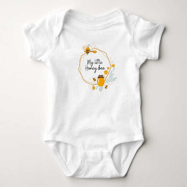 My Little Honey Bee Baby Bodysuit (Front)