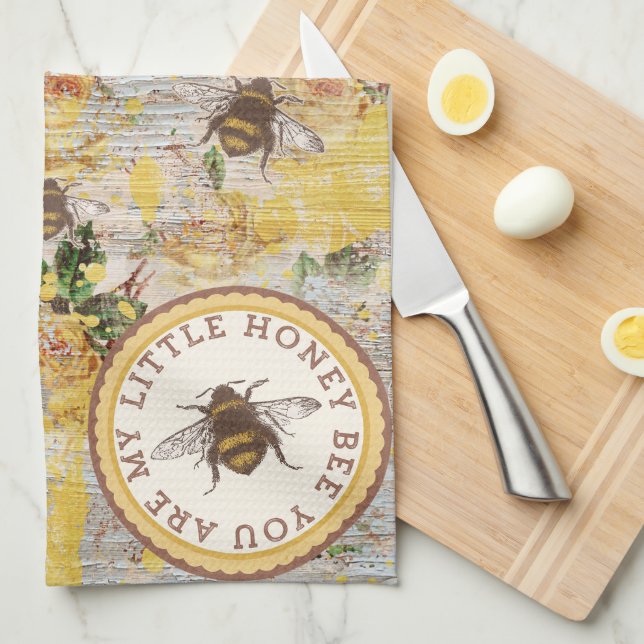 My Little Honey Bee Kitchen Towel (Quarter Fold)